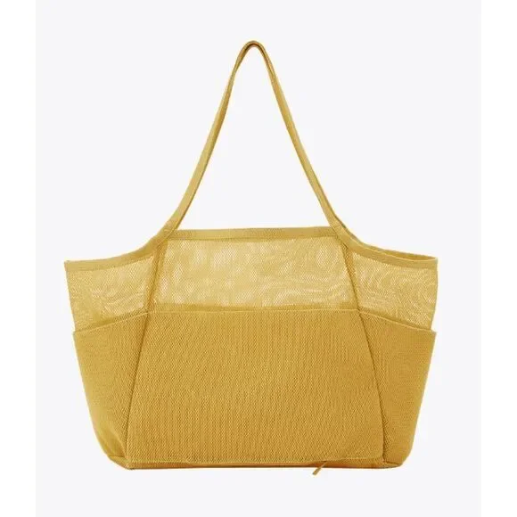 BEIS NWT The Mesh Beach Tote in Honey Yellow - Picture 2 of 5